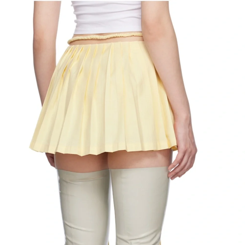 no dress yellow pleated mini skirt🐣